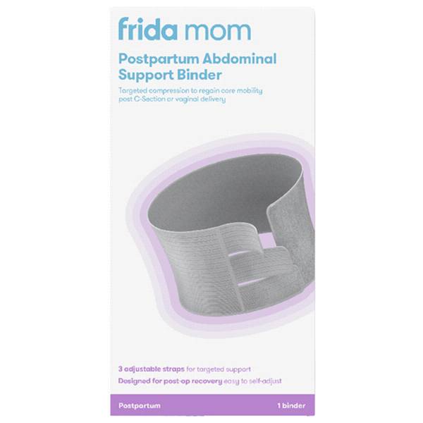 Frida Mom Postpartum Abdominal Support Binder, One Size, Grey