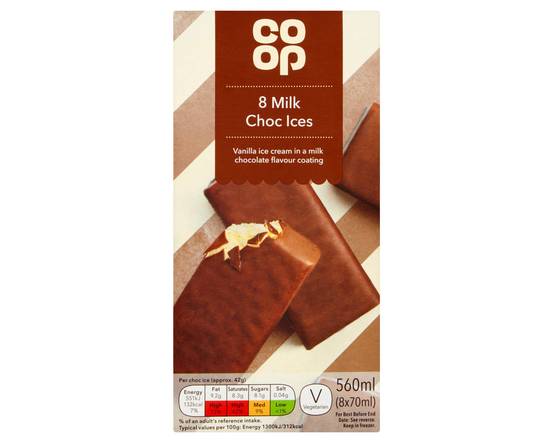 COOP 6 MILK CHOC ICES (420ML)