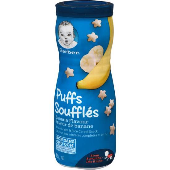 Gerber soufflés à saveur de banane, gerber (42 g) - puffs banana flavour baby snacks (42 g)