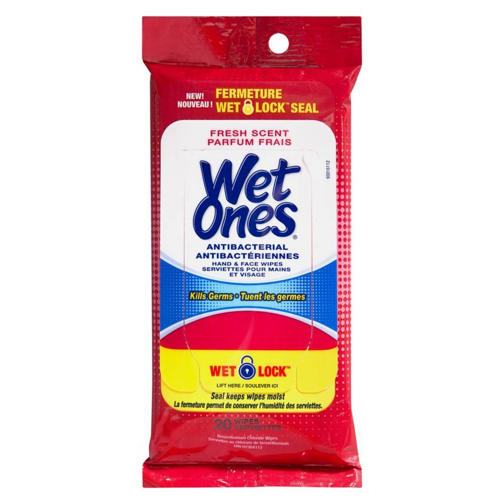 Wet Ones Antibacterial Travel Wipes (20 ea)