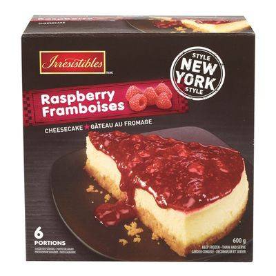 Irresistibles · Frozen raspberry New York style cheesecake - Gâteau au fromage style New York aux framboises surgelé (600 g - 600 g (6 personnes))