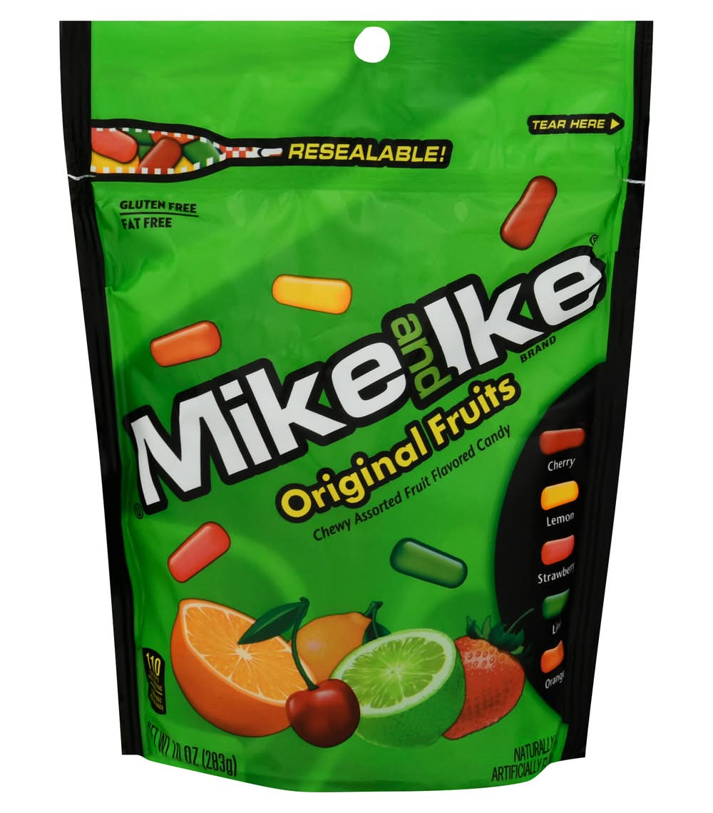 MIKE AND IKE Original Fruits Chewy Candy, Assorted Fruit (10 oz)