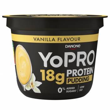 Pudding de proteínas desnatado sabor vainilla Danone Yopro sin azúcar añadido 180 g.