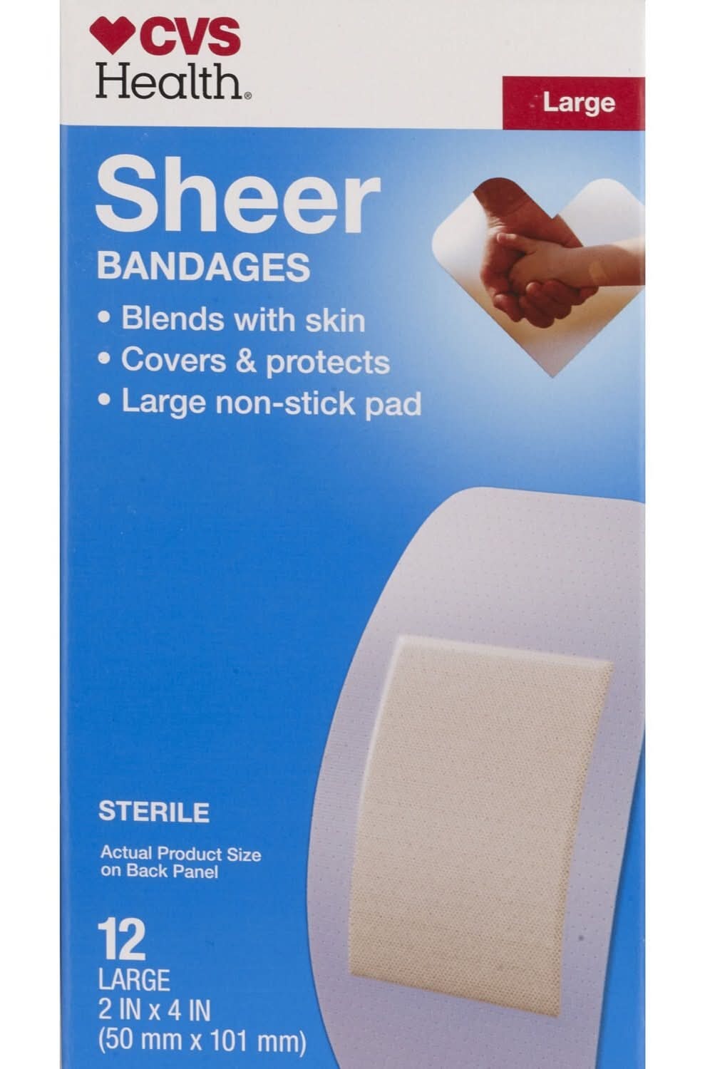 CVS Health Sheer Bandages, 2x4 in (12 ct)