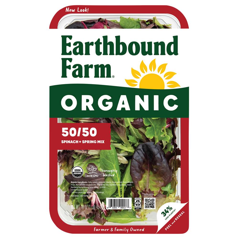 Earthbound Farm Organic 50/50 Spinach + Spring Mix