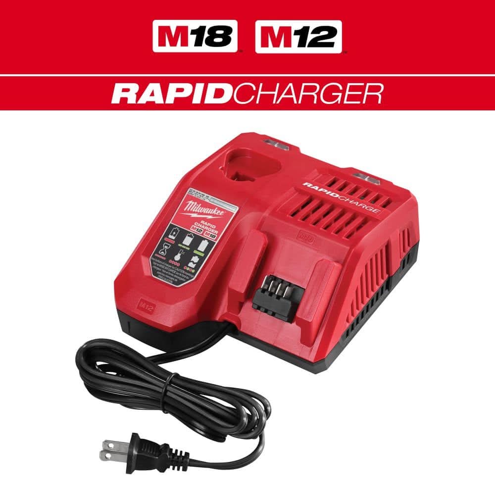 Milwaukee M12 And M18 12-Volt/18-Volt Lithium-Ion Multi-Voltage Rapid Battery Charger