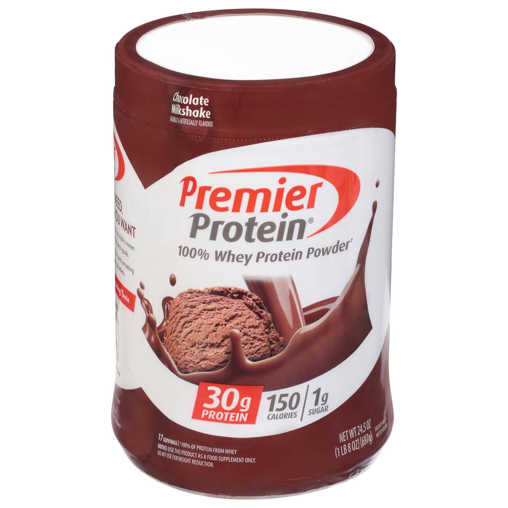 Premier Protein Whey Protein Powder, Chocolate Milkshake (24.5 oz)