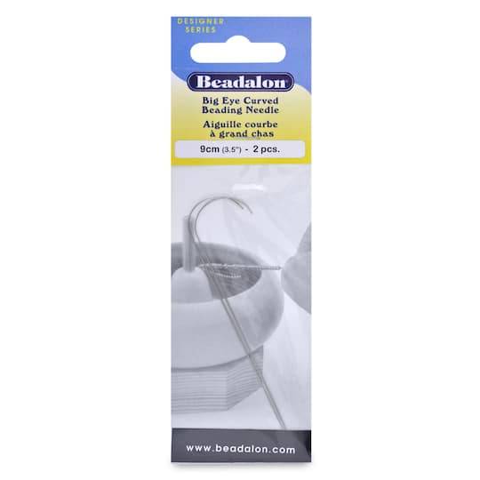 Beadalon 3.5" Big Eye Curved Beading Needles, 2Ct.