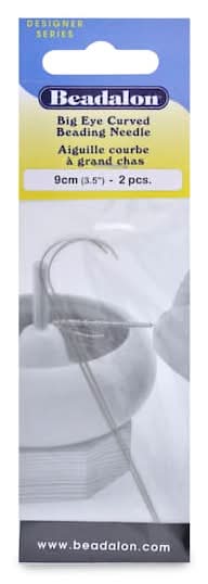 Beadalon Big Eye Curved Beading Needles, 3.5" (2 ct)