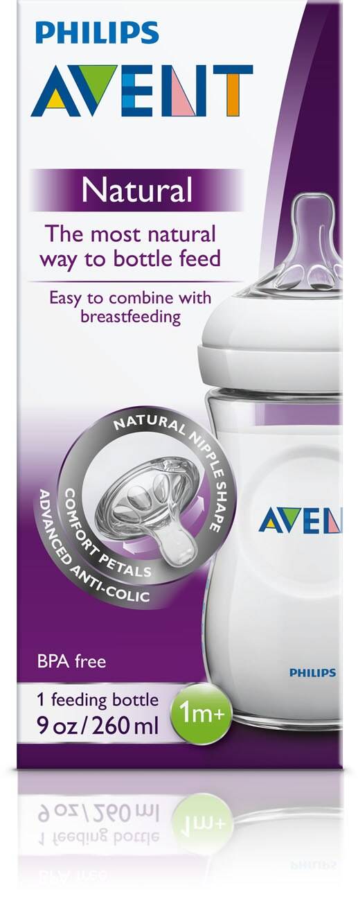 Philips Avent Natural Feeding Bottle, 9 Oz