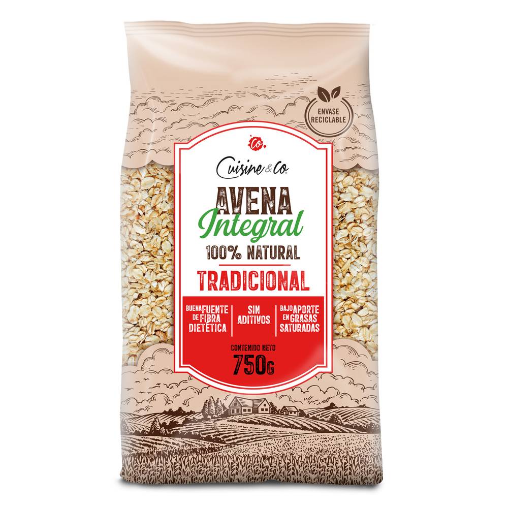 Cuisine & co avena tradicional (bolsa 750 g)