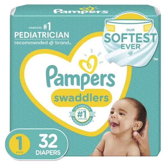Pampers Swaddlers Diapers (32 units)