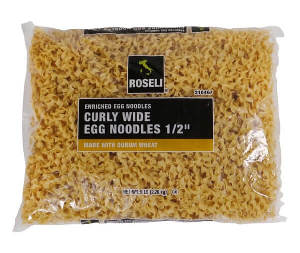 Roseli Curly Wide Egg Noodles, 1/2 in (5 lbs)