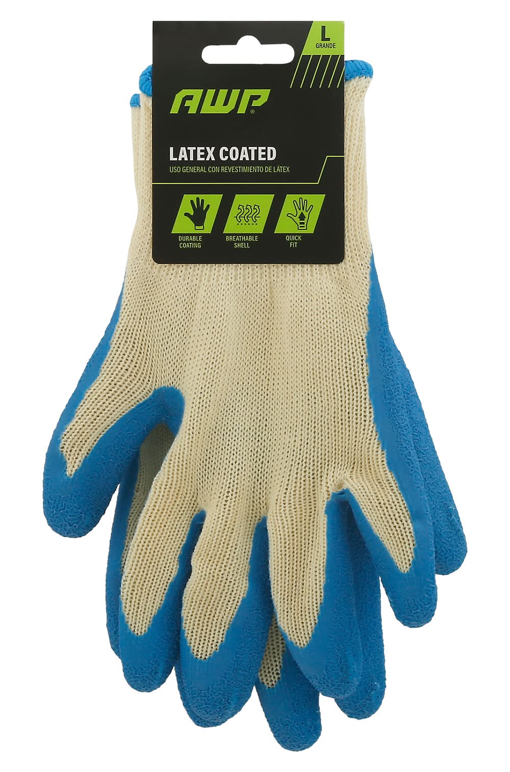 AWP Latex Coated Gloves, L