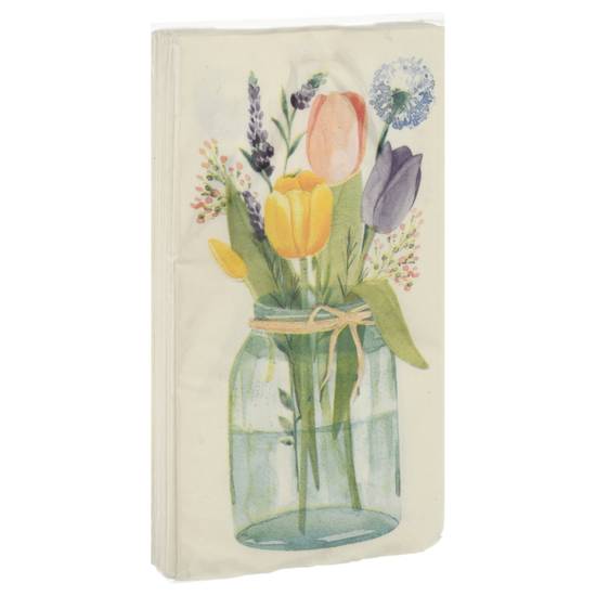 Amscan 2 Ply Tulip Garden Guest Paper Towels (8" x 4"/multicolor)