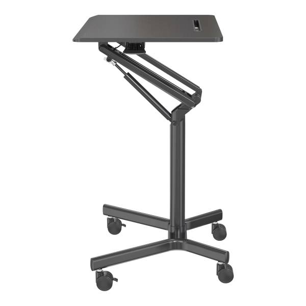 Realspace Black 28"w Mobile Sit-To-Stand Compact Desk/Laptop Cart