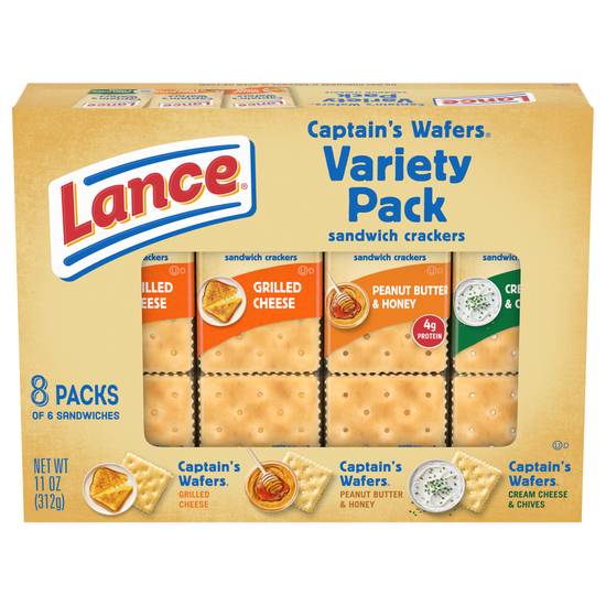 Lance Captain's Wafers Variety pack Sandwich Crackers
