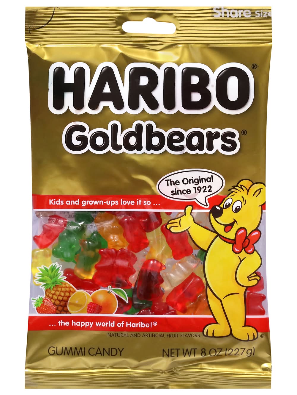 Haribo Goldbears Original Gummi Candy, Assorted (8 oz)