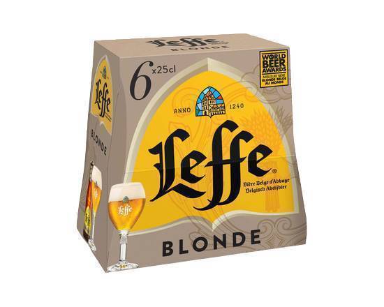 Bière blonde LEFFE - le pack de 6 bouteilles de 25cL