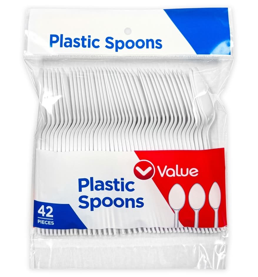 Plastic Spoons, White (48 ct)