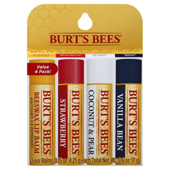 Burt's Bees Multipack Moisturizing Lip Balm (4 ct)