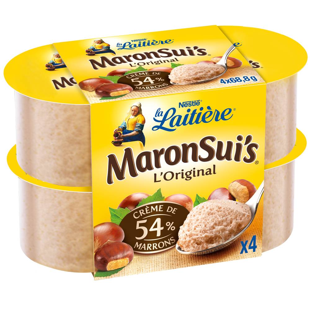 Nestlé - Mousse à la crème de marrons (4 pièces)