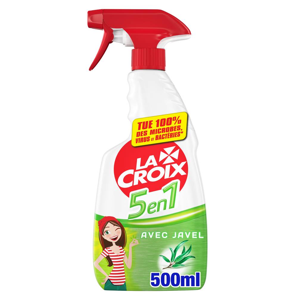 La Croix - Nettoyant ménager 5 en 1 spray désinfectant javel fraîcheur eucalyptus (500ml)