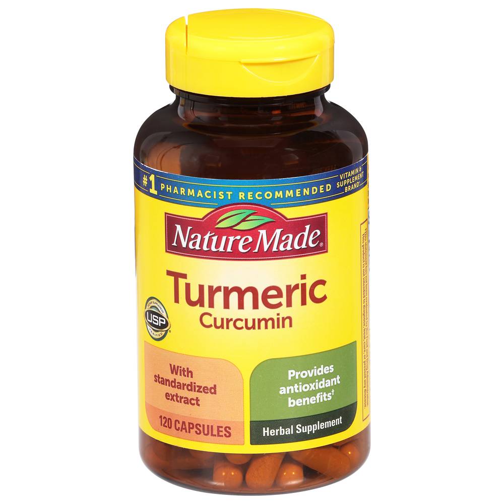 Nature Made Herbal Supplement Capsules Turmeric Curcumin (120 ct)