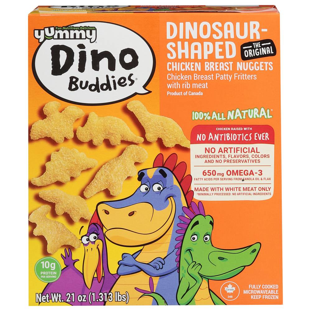 Dino Buddies Yummy Dinosaur Shaped Chicken Breast Nuggets