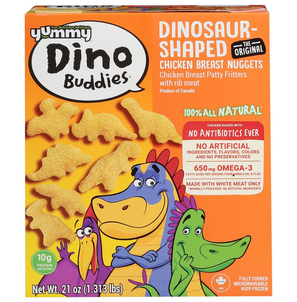 Yummy Dino Buddies Dinosaur Shaped Chicken Breast Nuggets (21 oz)