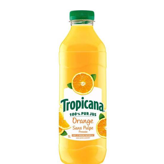 Tropicana Pur Jus D'Orange Sans Pulpe La Bouteille De 1L
