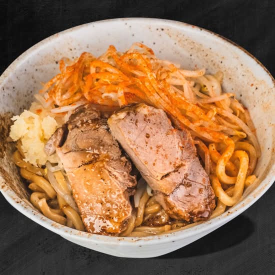 極厚メガチャーシュー丼＆豚塊の油そば】 丼二郎 市川店 delivery