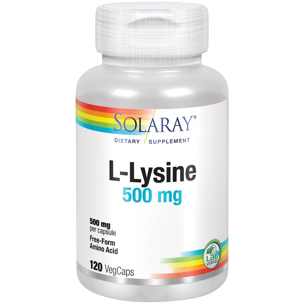 L-Lysine - Free Form Amino Acid - 500 Mg (120 Capsules)