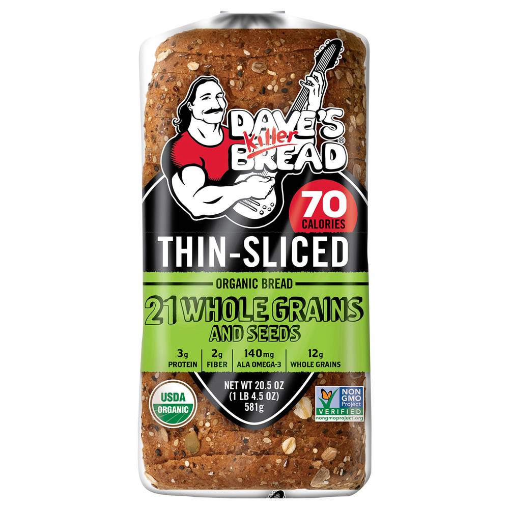 Dave's Killer Bread Thin-Sliced Organic Bread (1.28 lbs)