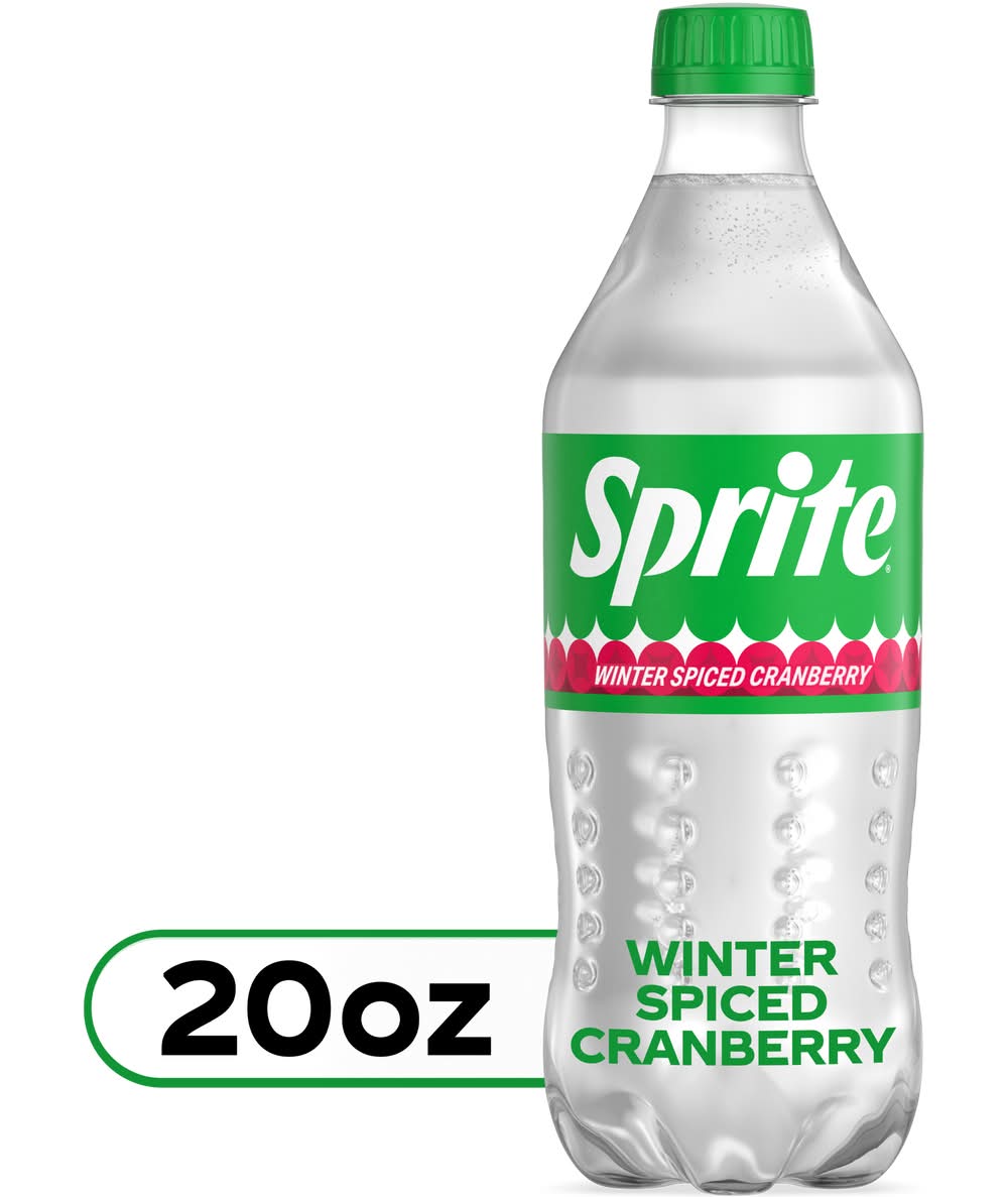 Sprite Flavored Soda Drink, Winter Spiced Cranberry (20 fl oz)