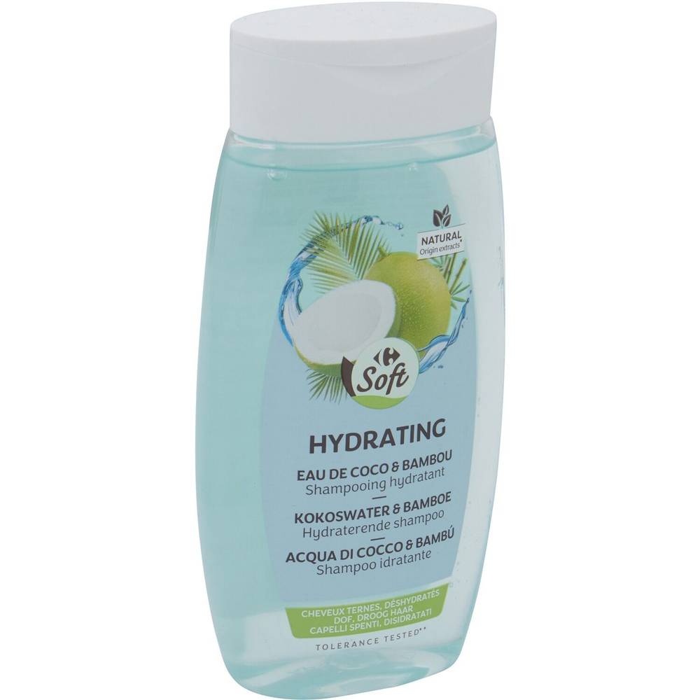 Carrefour Soft - Shampooing hydratant eau de coco bambou (250ml)