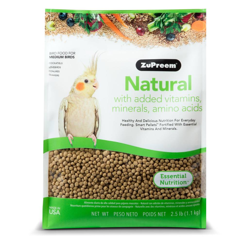 ZuPreem® Natural Medium Bird Food (Color: Assorted, Size: 2.5 Lb)