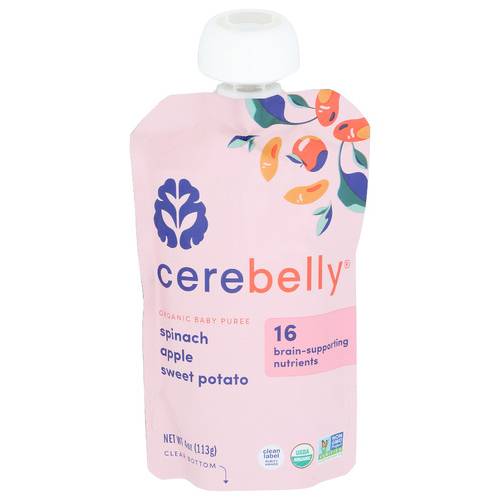Cerebelly Inc Organic Spinach Apple Sweet Potato Baby Food Pouch
