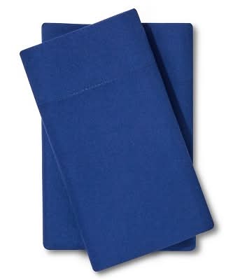 Room Essentials Standard Microfiber Solid Pillowcase Set, Sudden Sapphire (2 ct)