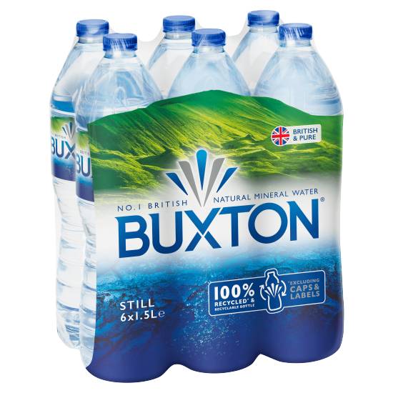 Buxton Still Natural Mineral Water (6 pack, 1.5 L)