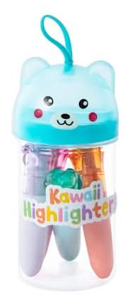 Kawaii Highlighter 4-Pack Blue