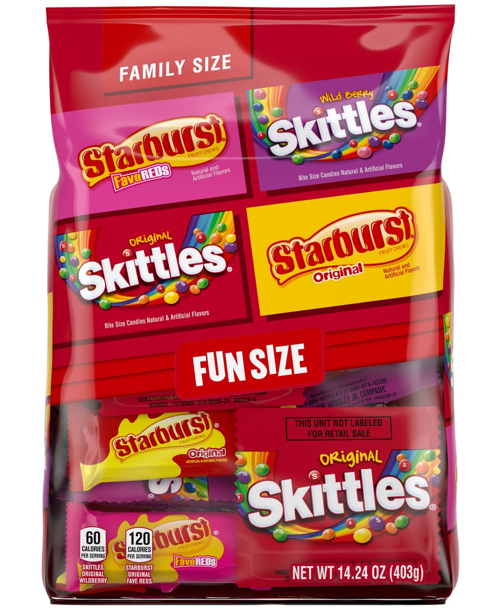 Skittles Chewy Candy Variety Bag, Wild Berry-Fave Reds (14.24 oz)