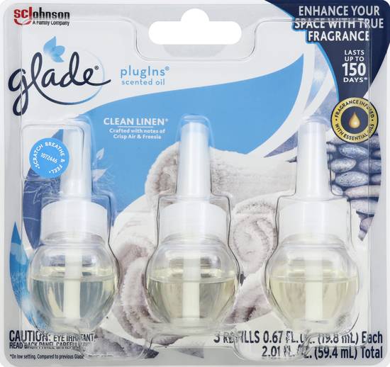 Glade Clean Linen Refill Plug Ins (2 oz)