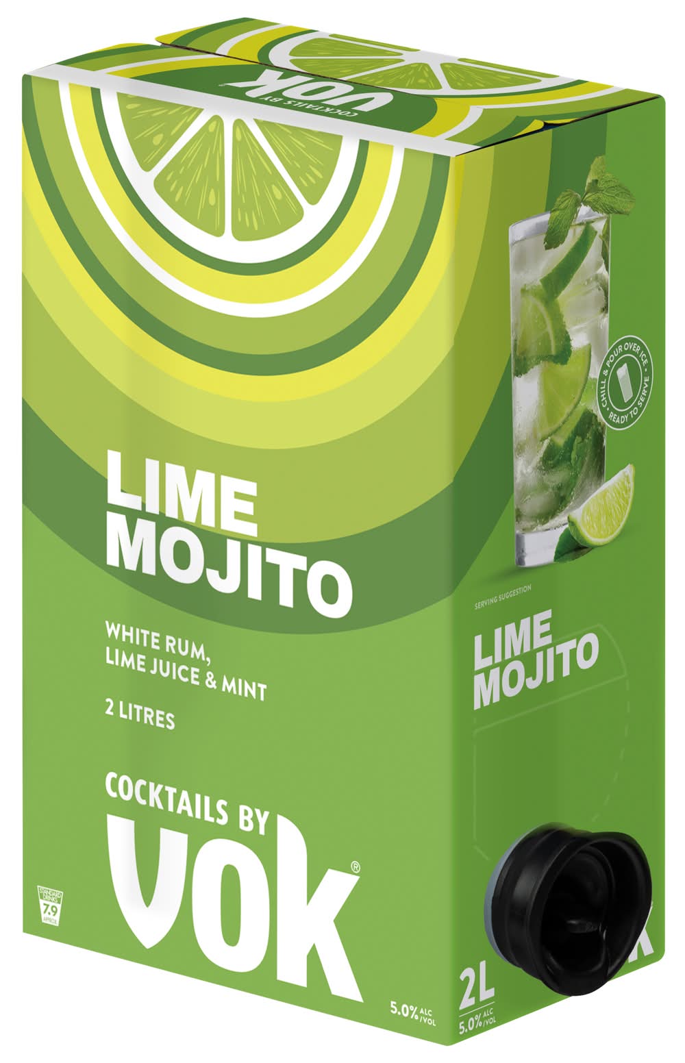 Vok Cocktails Lime Mojito 2Lt ea