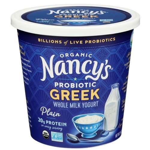 Nancy's Organic Plain Whole Milk Probiotic Greek Yogurt