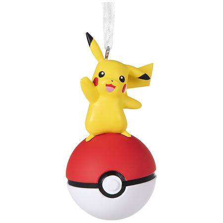 Hallmark Pokemon Pikachu on Poke Ball Christmas Ornament, H04 - 1.0 ea