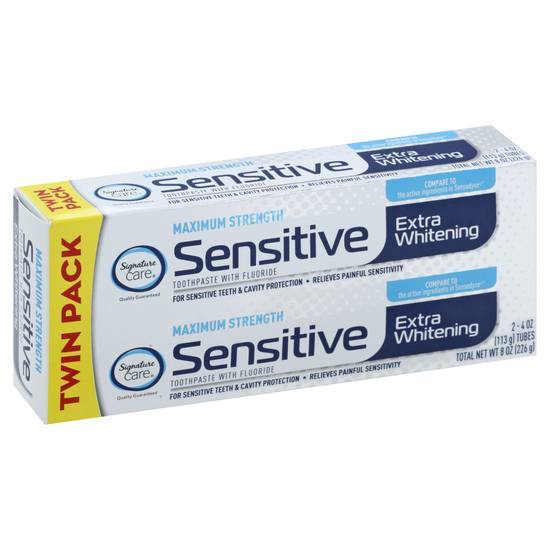 Signature Care Sensitive Twin pack Maximum Strength Extra Whitening Toothpaste ( 2 ct )
