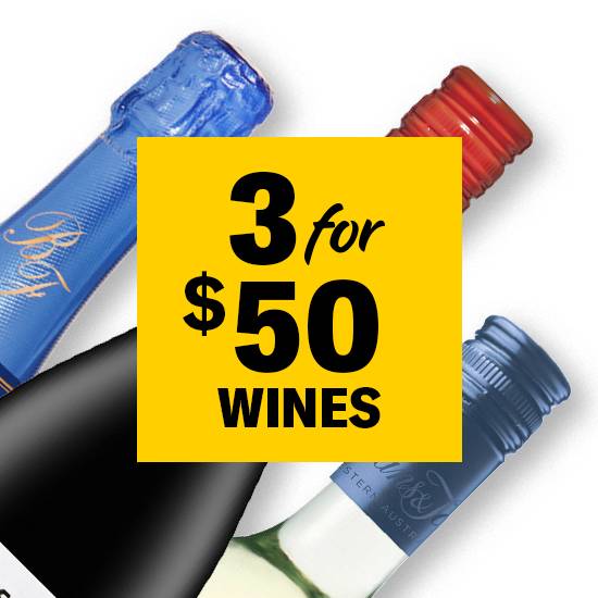 Any 3 Wines for $50