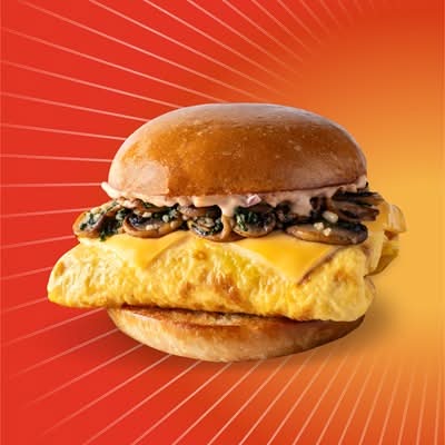 Brioche de Huevo con Champiñones y Queso