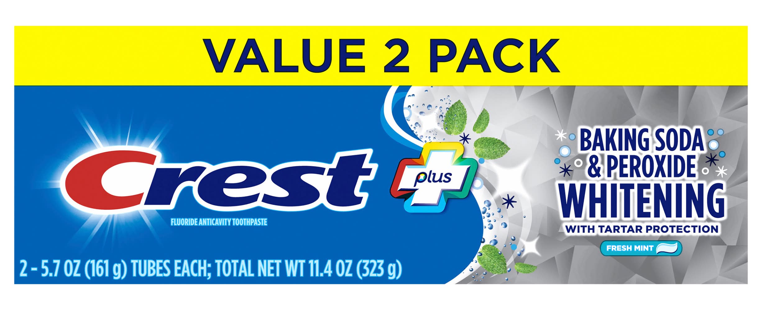 Crest Baking Soda & Peroxide Whitening Toothpaste, Fresh Mint (11.4 oz)